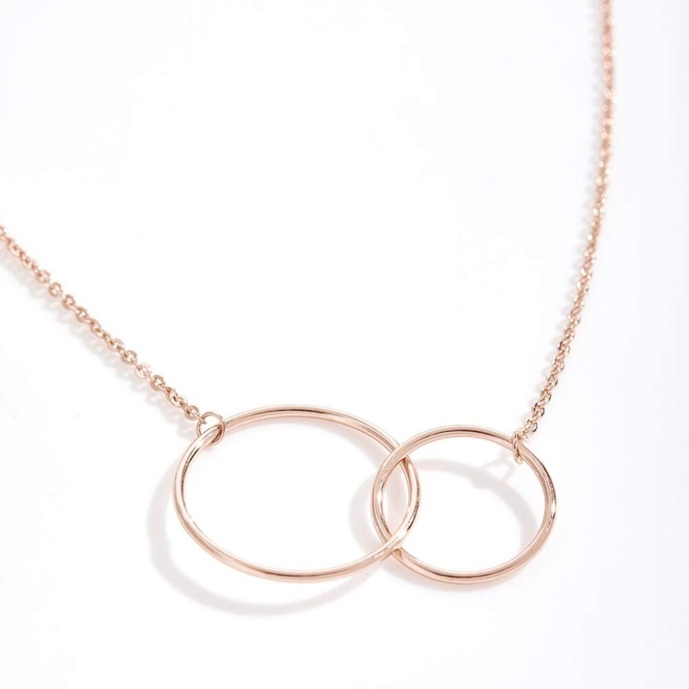 Dear Ava Aunt Niece Rose Gold Plated Brass Necklac